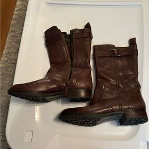 Brown ankle/ mid calf boots